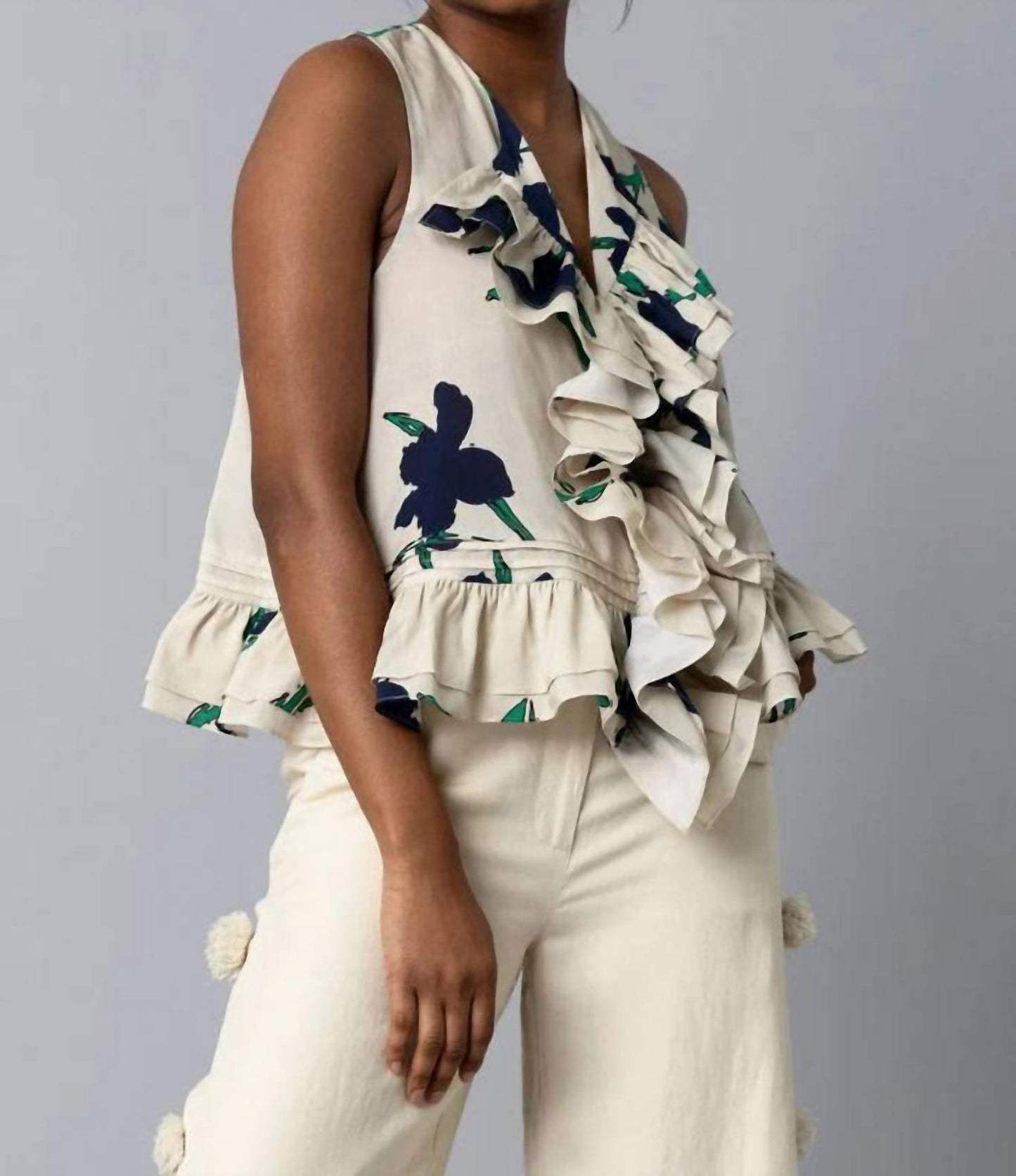 Hope For Flowers - Frilled Shell Top