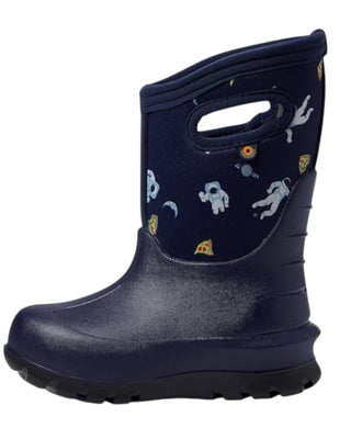Bogs - Boy's Neoclassic Space Pizza Rain Boots