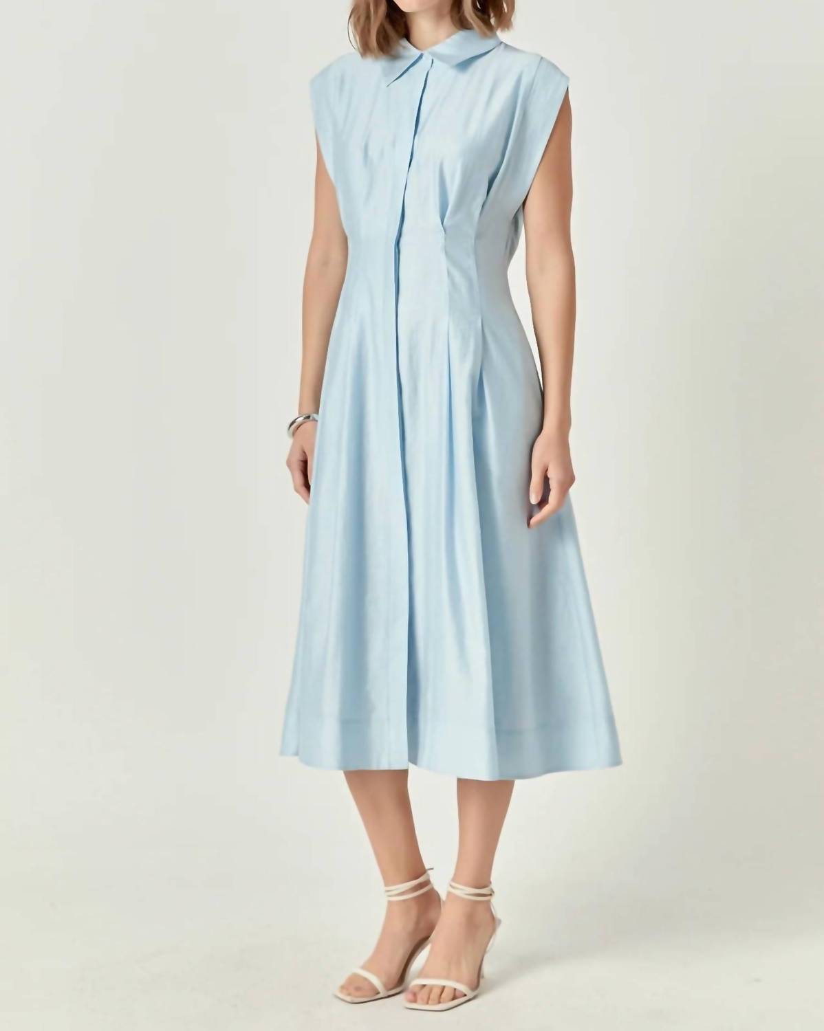 2.7 August Apparel - Contrast Stitch Midi Dress