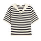 Demylee New York - Jane Stripe Short-sleeve Sweater