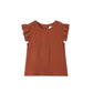 Omamimini - Girls' Gauze Top with Box Pleated Sleeves