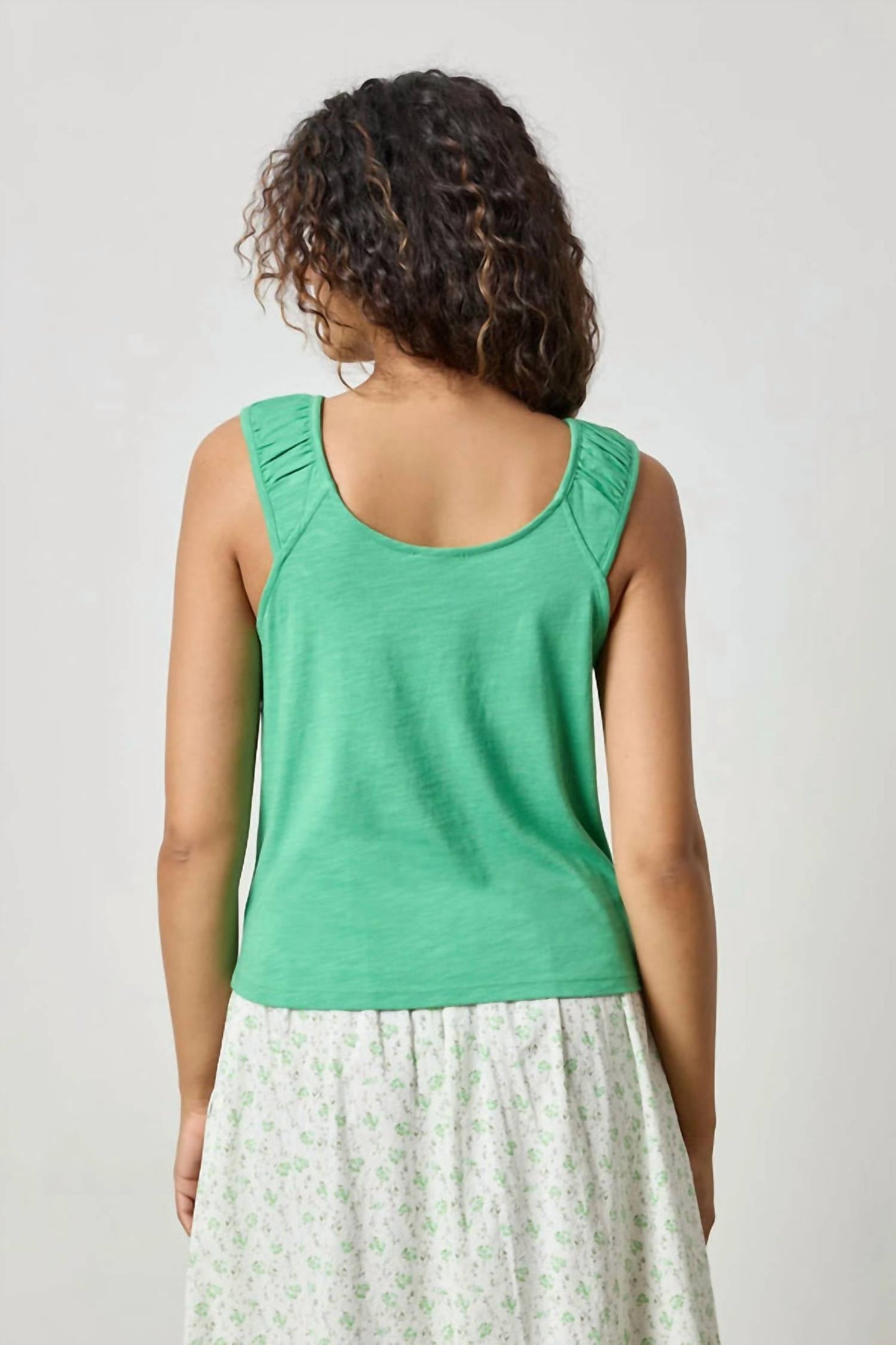 Lilla P - Shirred Strap Tank Top
