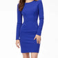 Ashleylauren - Long Sleeve Sheath Cocktail Dress