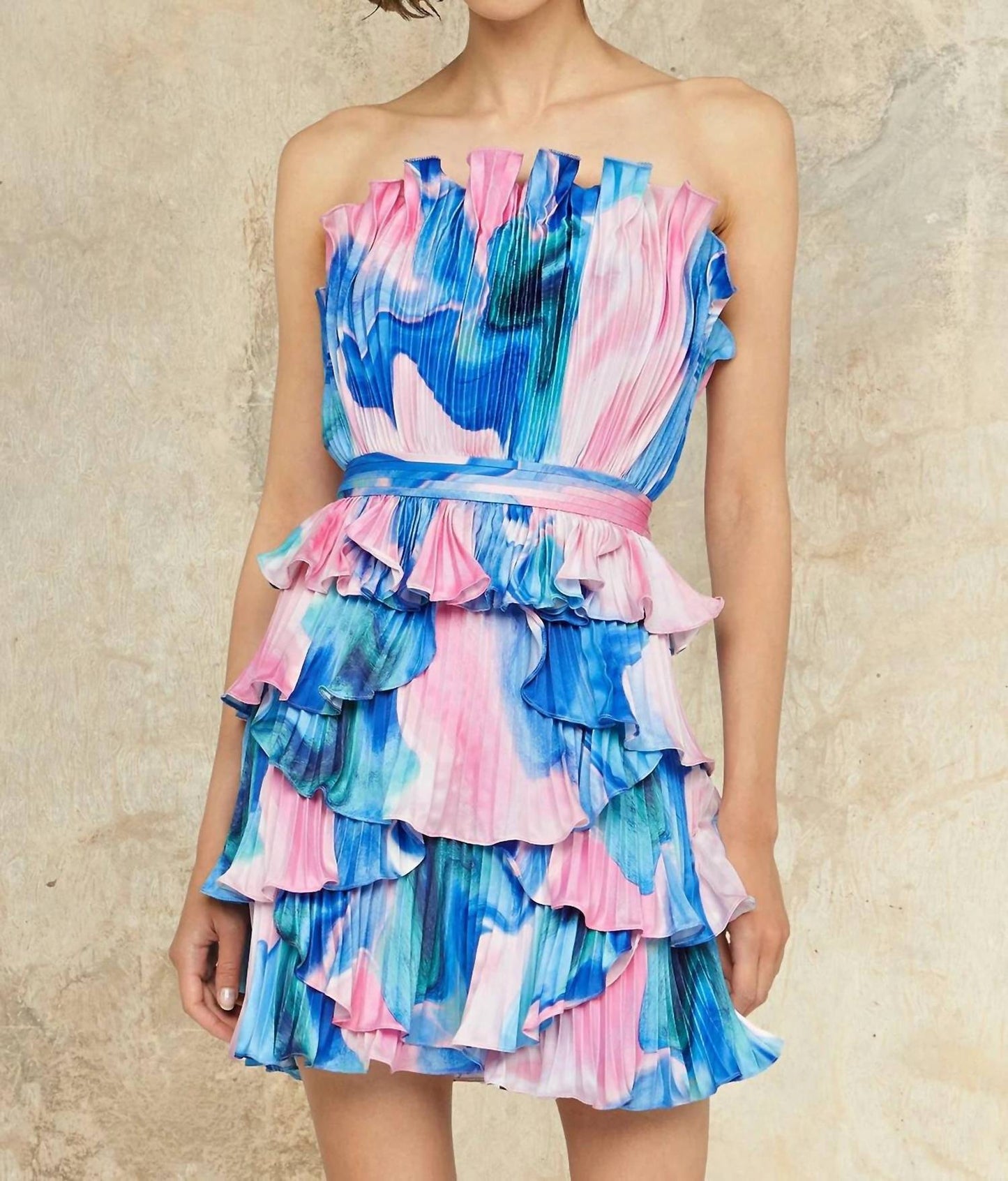 Amur - Jayda Pleated Shell Mini Dress