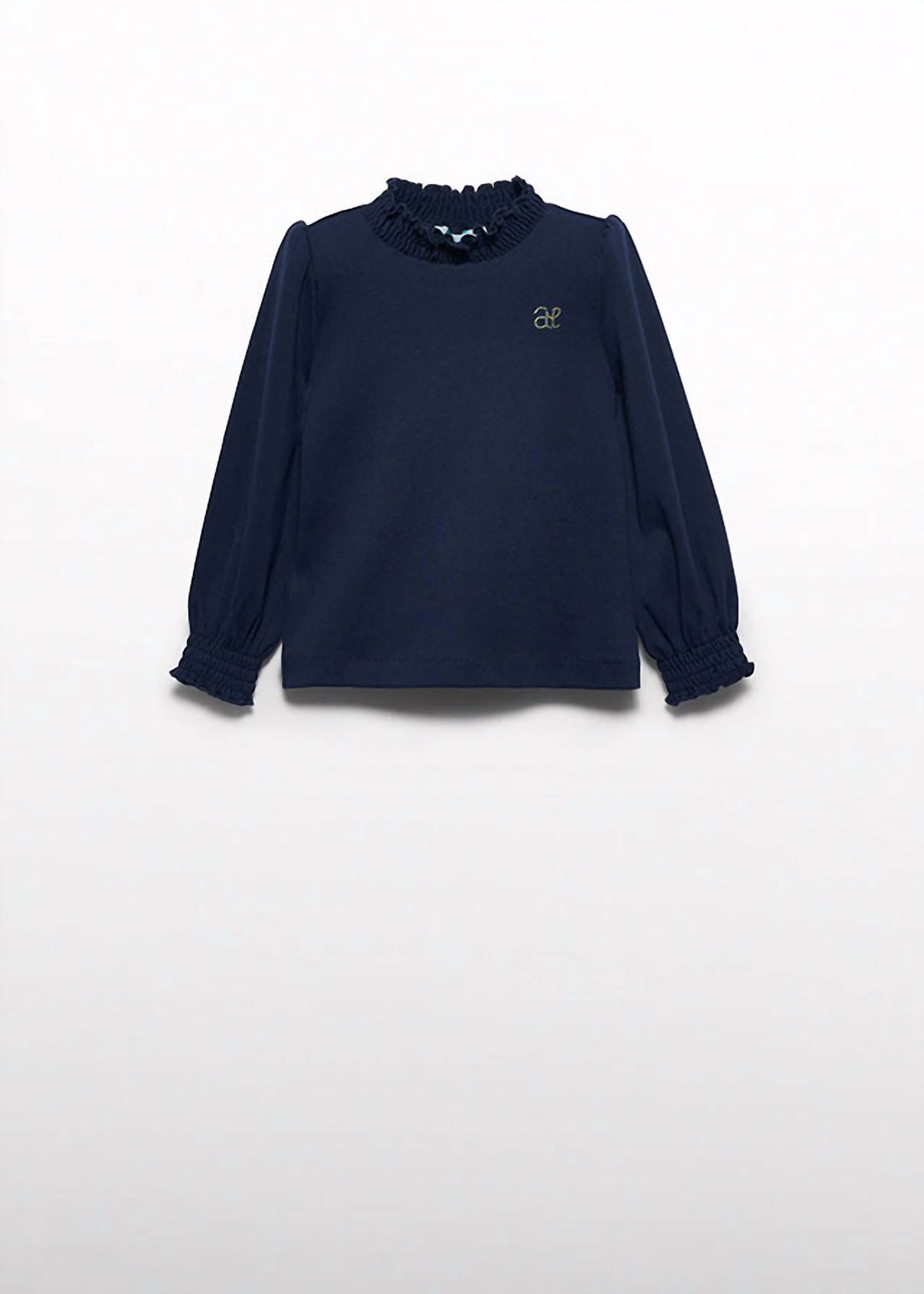 Abel & Lula - Girl's Navy Blue Long Sleeve Mock Turtleneck