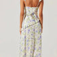 Astr - Rosalina Satin Ruffle Midi Dress