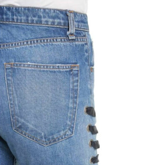 Veronica Beard - Ines Lace Up Side Denim Jeans