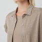 Majestic Filatures - Stretch Linen Short Sleeve Shirt With Rolled Cuff