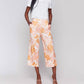 Charlie B - Printed Linen Blend Cropped Pull-on Pants