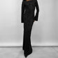 Rumored - Open Back Floral Textured Maxi Dress