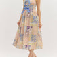 Entro - Multi-pattern Bow Detail Midi Dress