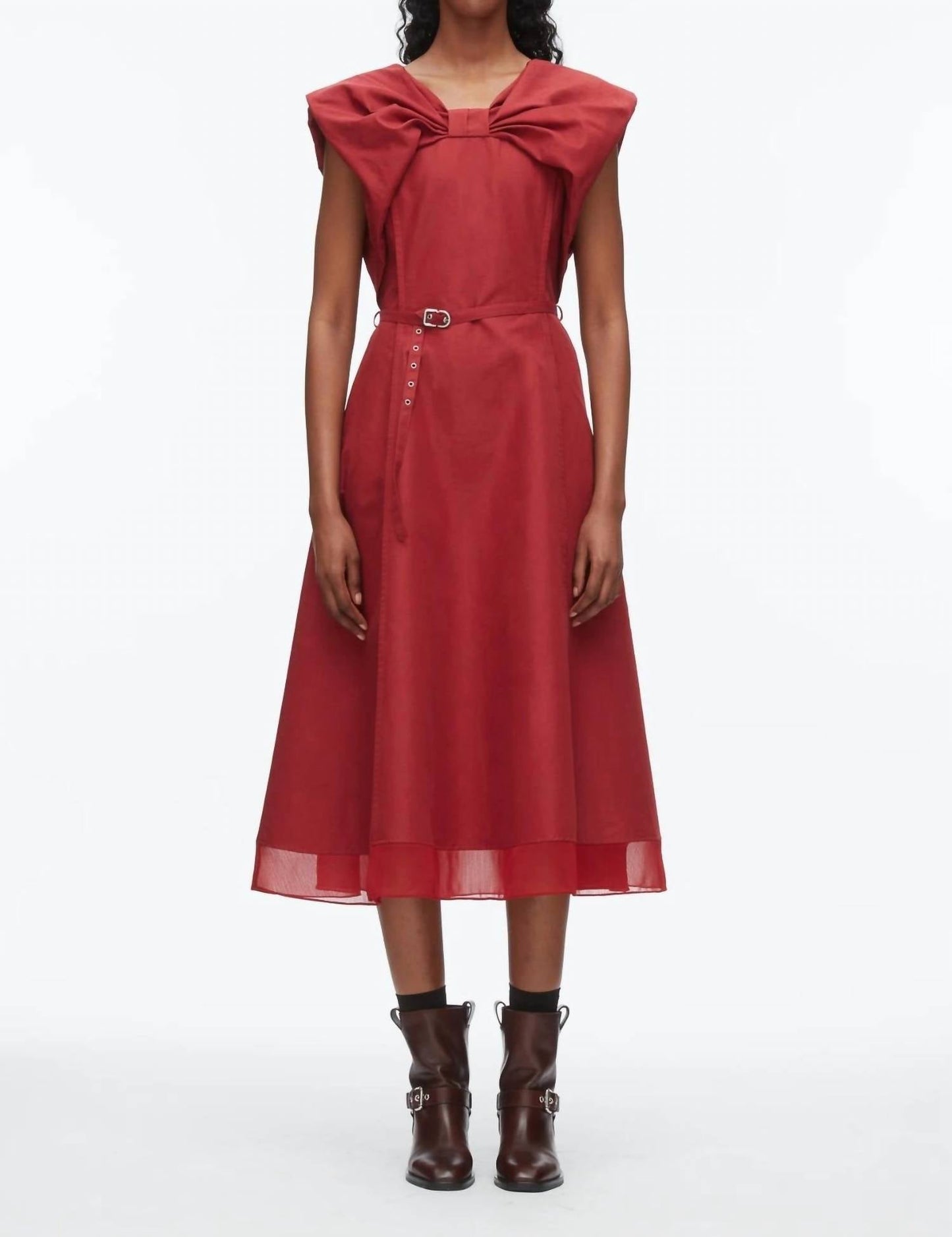 3.1 Phillip Lim - Bow Midi Dress With Belt