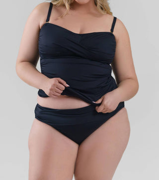 La Blanca - Shirred Band Hipster Bikini Bottoms - Plus