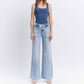 Flying Monkey - HIGH RISE DRAWSTRING WAISTBAND WIDE LEG JEANS