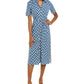 Leota Women's Sunrise Geo Sea of Belize Marshmallow Lord & Taylor Brittany Dress Blue
