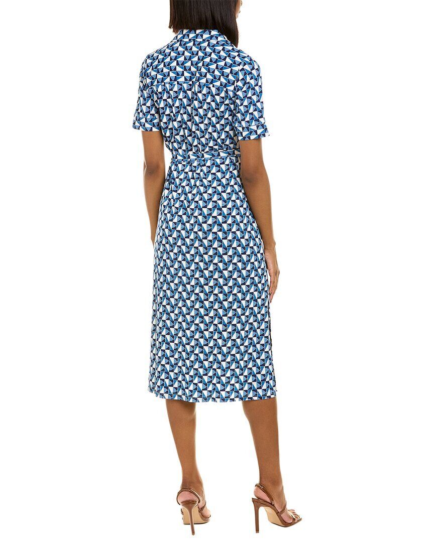 Leota Women's Sunrise Geo Sea of Belize Marshmallow Lord & Taylor Brittany Dress Blue
