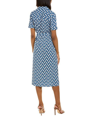 Leota Women's Sunrise Geo Sea of Belize Marshmallow Lord & Taylor Brittany Dress Blue