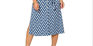 Leota Women's Sunrise Geo Sea of Belize Marshmallow Lord & Taylor Brittany Dress Blue
