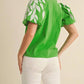 Jodifl - Gwen Embroidered Puff Sleeve Top