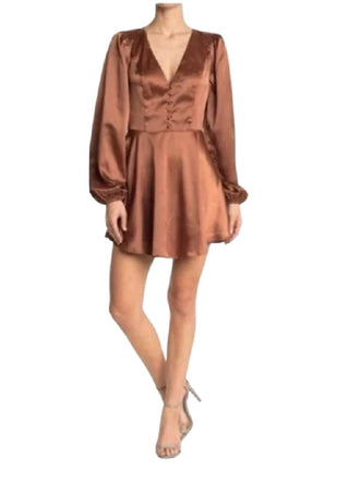 Afrm - Madine Satin Fit & Flare Dress