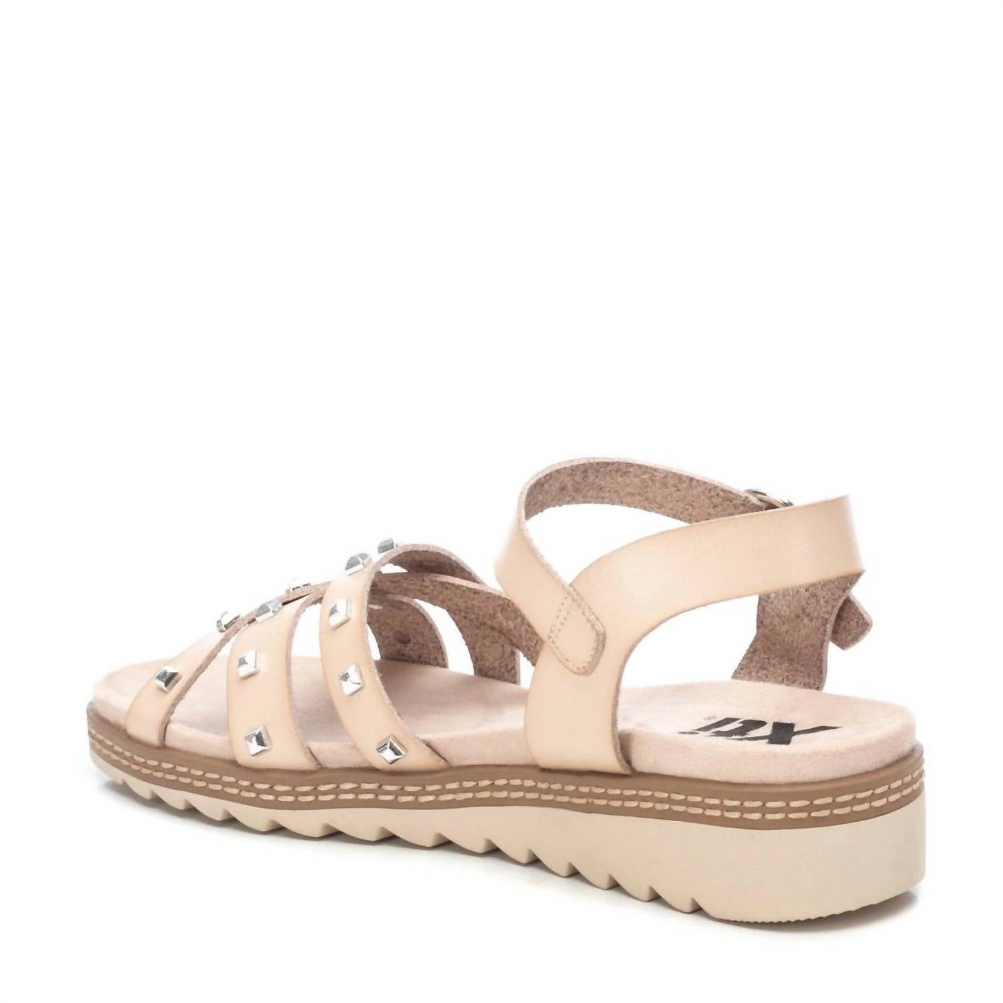 Xti - WOMEN'S FLAT SANDALS WITH SILVER STUDS