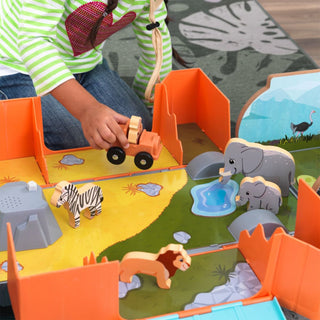 KidKraft Safari 2 In 1 Ride and Play with EZ Kraft 9 Piece Assembly, Kids 3 to 5