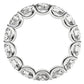Round Cut Lab Grown Diamond Eternity Ring in 14k White Gold (6 cttw FG/VS2)