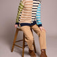 Tribal - Multi Stripe Lightweight Crewneck Sweater