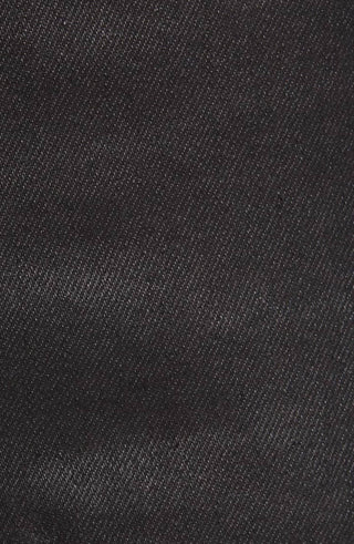 Topshop - Coated High Rise Raw Hem Cropped Straight Leg Jeans