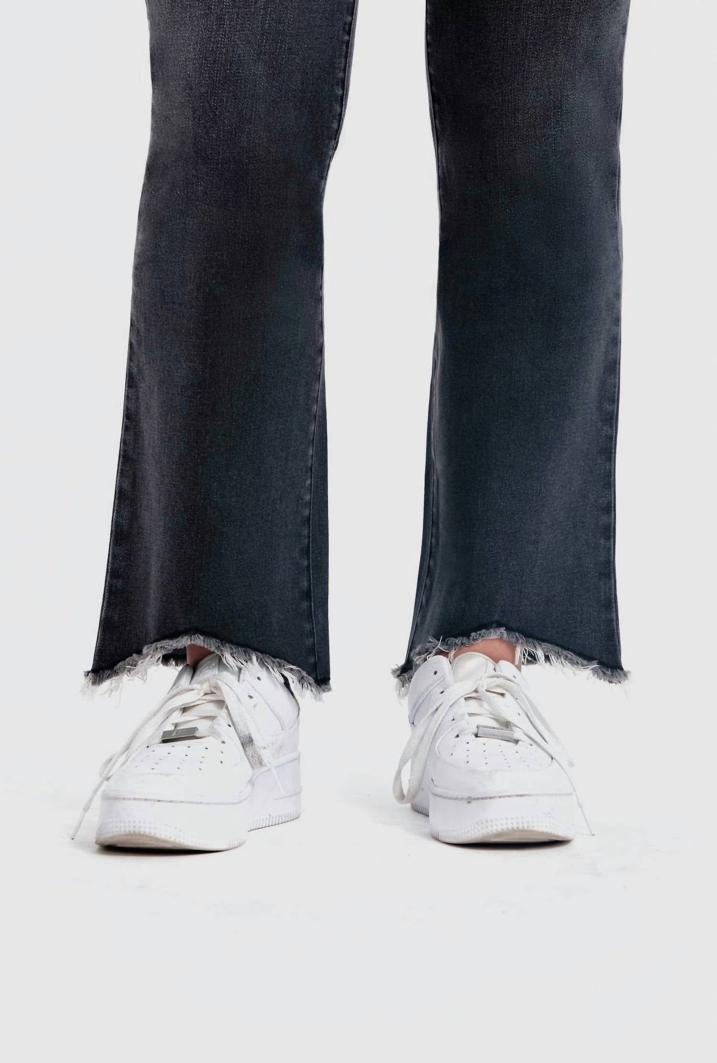 1822 Denim - Hi-low Fray Hem Ankle Boot Jean
