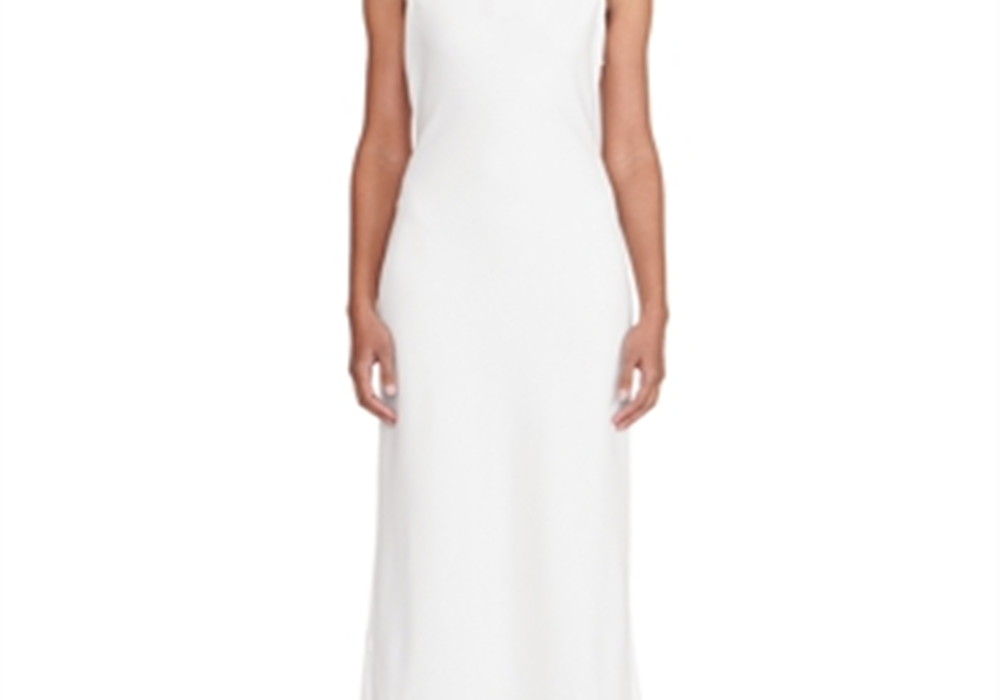 Staud Shannon Chain Embellished Gown White Size XL