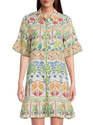 Johnny Was - RUFFLE FLOUNCE SHIRT DRESS