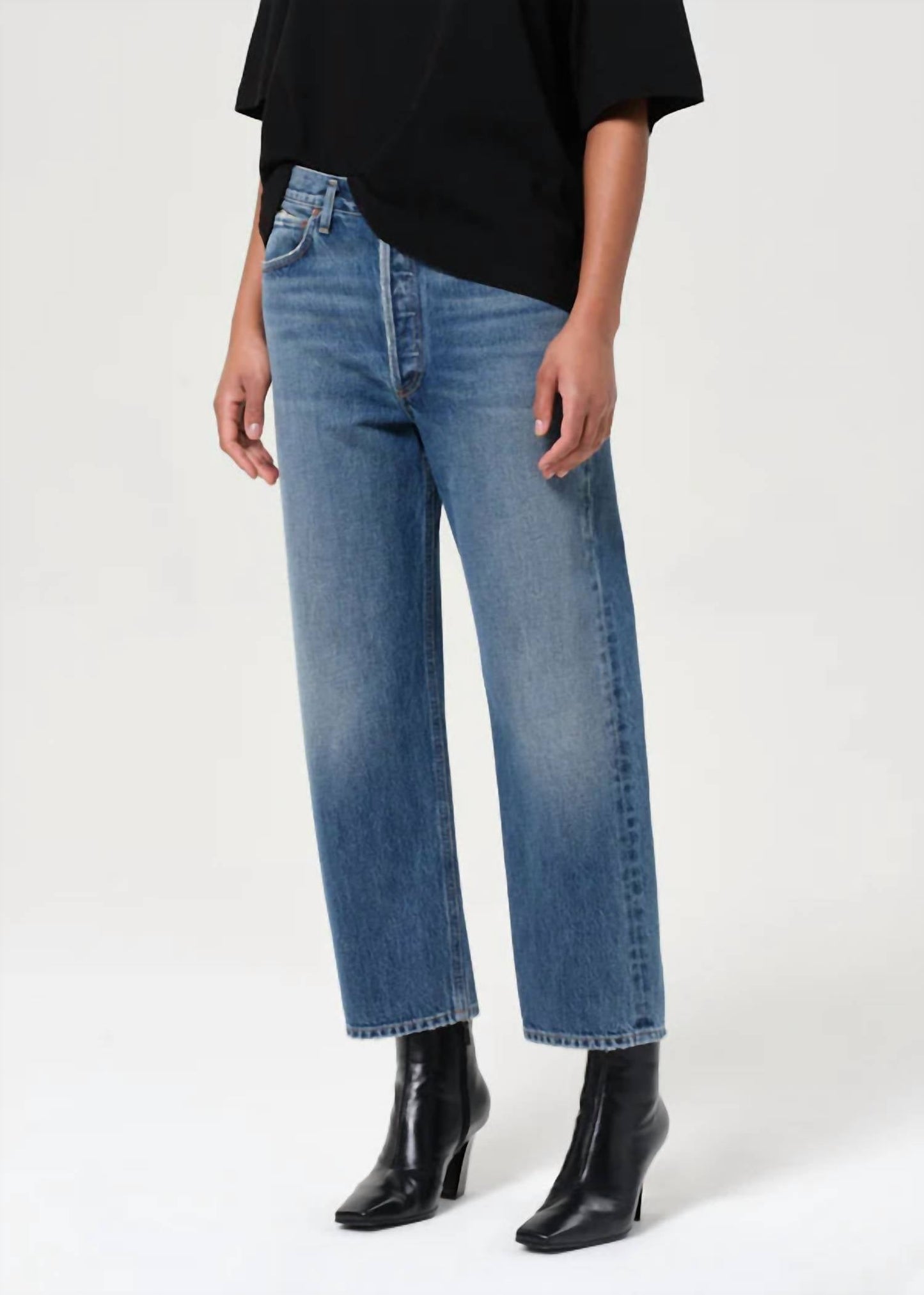 Agolde - 90's Crop Mid Rise Straight Jeans