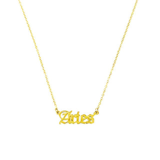 Ellison+Young - Gold Plated Aries Zodiac Necklace