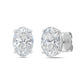 Diana M Jewels - 4.00 Cts Lab Grown Oval Cut Stud Earrings