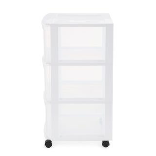 Gracious Living Classic 3 Drawer Organizer Plastic Storage Cart w/Wheels(3 Pack)