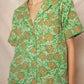 En Creme - Green/Pink Flower Short Set