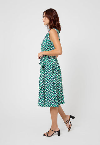 Leota Women's Mindy In Mod Geo Dress Green