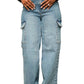 Vibrant M.I.U - Pearl High-Rise Wide Leg Cargo Jeans