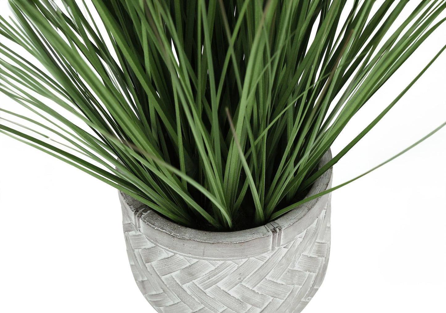 21" Tall Artificial Grass Plant in Potted Cement