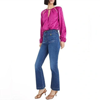 Veronica Beard - Sionne Paisley Puff Sleeve Silk Blend Top