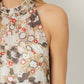 Entro - Floral Print Halter Dress