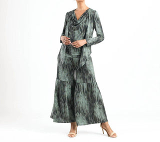 Clara Sunwoo - Crinkle Pleat Knit 2pc Cardigan And Cowl Tank Twinset