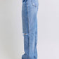 Judy Blue - Rigid Magic Criss-cross Waistband Straight Jeans