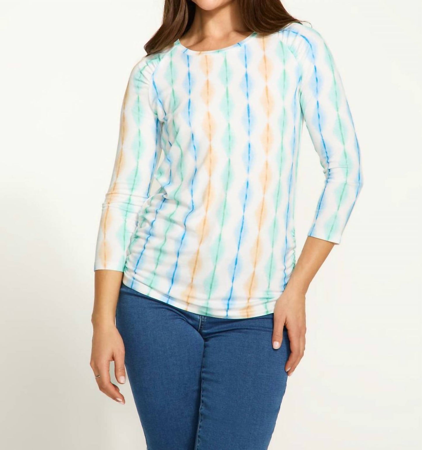 Fdj - 3/4 Sleeve Scoop Neck Top