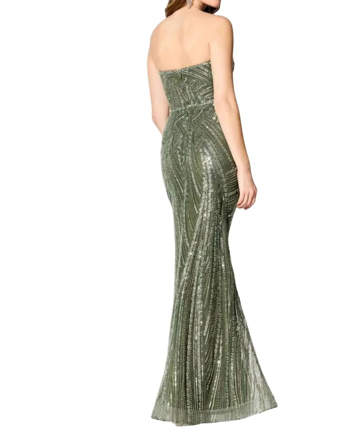 Ivonne D - Beaded Fit-and-flare Gown