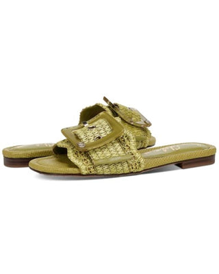 Sam Edelman - Women's Bambi Raffia Buckle Slide Sandals