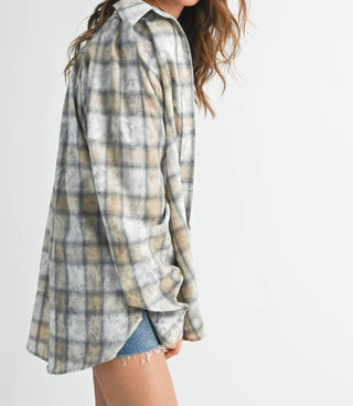 Aemi + Co - Women's Laura Plaid Washed Flannel Shirt