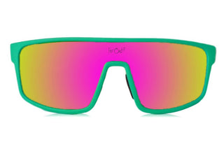 Far Out Sunglasses - Polarized Retros Pink Lens
