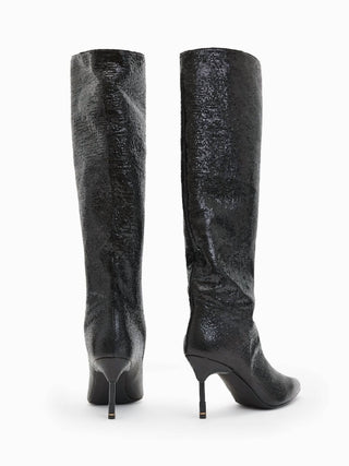 Allsaints - Women's Nori Shimmer Knee High Leather Boots